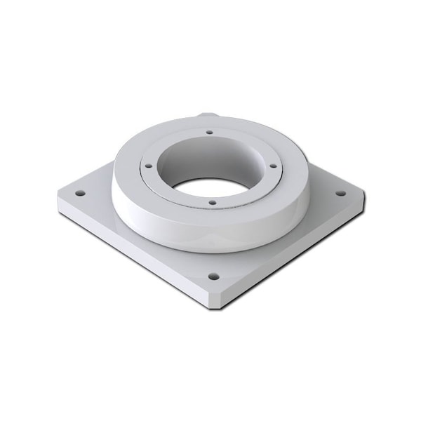 Turnable Foot Stand, 1.34 in. H x 5-3/4 in. W x 5-3/4 in. L, Aluminum
